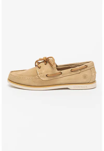 Pantofi boat de piele intoarsa Navigator - Maro camel