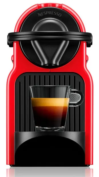 Aparat de cafea cu capsule Nespresso - Inissia Red, C40-EURENE5-S, 19 bar, 0.7 l, Rubi Red