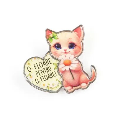 Brosa martisor cu mesaj O floare pentru o floare