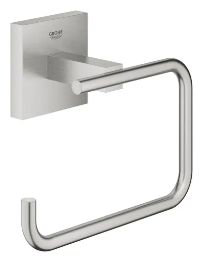 Suport hartie igienica Grohe Start Cube, pe perete, metal, mat, otel satinat, 40978DC0