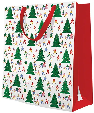 Pungă cadou de Crăciun - Christmas Hustle, 26.5 x 33.5 x 13 cm