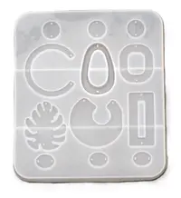 Formă de silicon Em Art -Elemente de conectare, 138 x 157 x 8 mm, sortiment