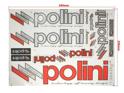 Set autocolante Polini, culoare gri rosu