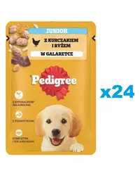 PEDIGREE Junior 24x100g Hrana umeda cu pui si orez pentru catei