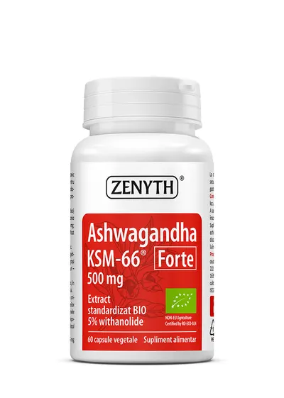 Ashwaghanda KSM-66 Forte 500 mg, 60 capsule, Zenyth