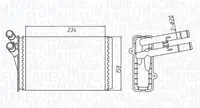 Schimbator caldura incalzire habitaclu potrivit AUDI 80 B3, 80 B4, 90 B2, 90 B3, A4 B5, A4 B6, CABRIOLET B3, COUPE B3; SKODA SUPERB I; VW PASSAT B5, PASSAT B5.5 1.4-4.0 03.86-
