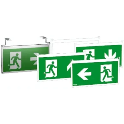 Exiway Smartled, Kit ISO Vetrosignal-5 ecrane de policarbonat cu pictograme (dreapta, stanga, sus, jos), distanta de vizibilitate 30m