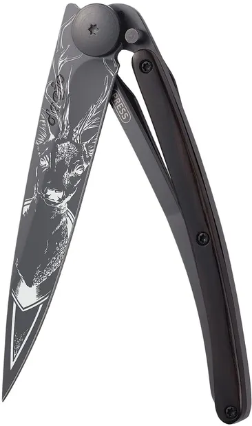 Cuțit de buzunar Deejo Ebony - Deer, 37 g