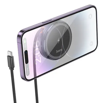 Incarcator Fast Charge Hoco, Cablu Type-C Retractabil, Compatibil Magsafe si Apple Watch, 15W Engros