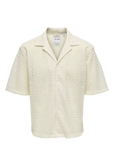 Camasa barbati Sons - 22034187 - Poliester/Bumbac - Bej - Bej