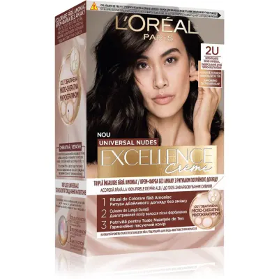 L’Oréal Paris Excellence Universal Nudes Culoare permanenta pentru par culoare 2U Darkest Brown 1 buc
