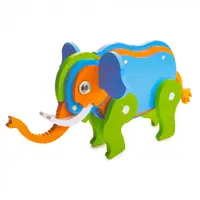 Piese din Lemn pentru Asamblare - 21 Piese - Elefant - Nurio