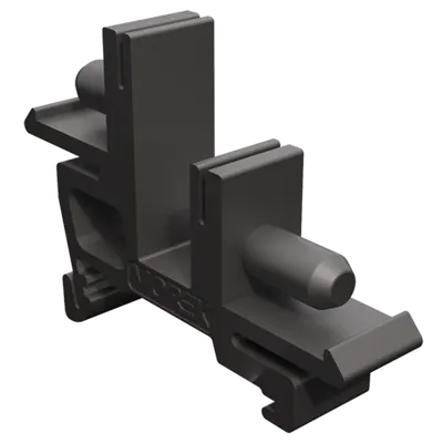 BB3 Black, Bara de alama DIN rail adapter for BB111