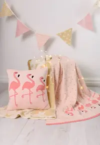Perna decor bumbac Flamingo Roz