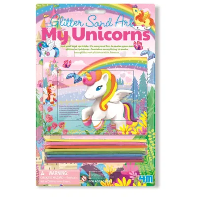 Mini set creativ cu nisip si sclipici - Unicorni
