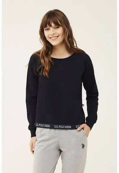 Bluza de pijama cu maneci raglan - Bleumarin