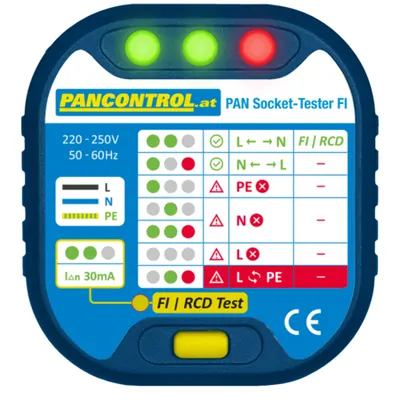 Tester pentru prize 220 - 250 V, CATII-300V