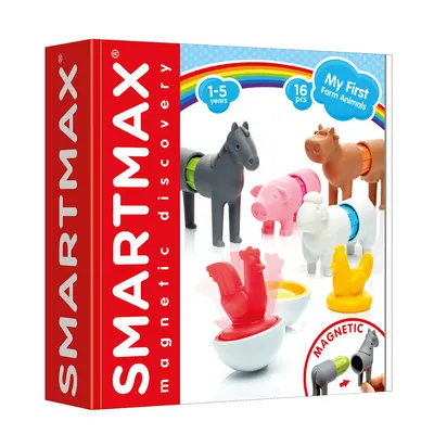 Joc magnetic, Smart Max, Primele mele animale de ferma, 16 piese