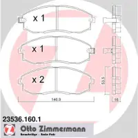 Set placute frana, frana disc ZIMMERMANN 23536.160.1