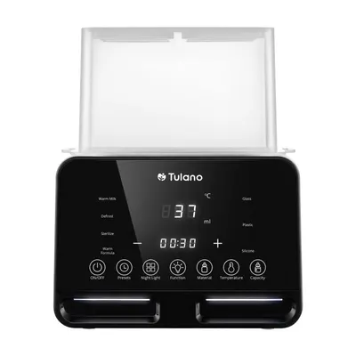 Incalzitor si sterilizator dublu pentru biberoane Tulano Ellie 45 cu 7 functii si afisaj digital,lumina de veghe,fara Bpa,termostat inteligent cu setare temperatura