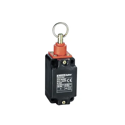 Rope-Pull Lever Limitator de Cursaes For Normal Stopping, Rope Lever For Normal Stopping (en 50041), Without Reset Button, Contacts 1no+1nc Snap Action. Steel Ring