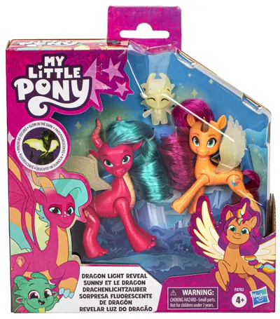 Set de figurine Hasbro My Little Pony – Dragon Light, 3 bucăți
