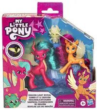Set de figurine Hasbro My Little Pony – Dragon Light, 3 bucăți