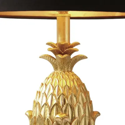 Veioza Pineapple Table Lamp Gold With Shade