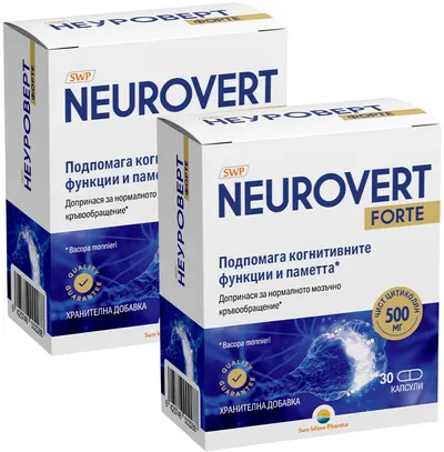 Neurovert Forte Memorie și concentrare, 2 x 30 capsule, Sun Wave Pharma