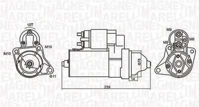 Electromotor (12v, 1,4kw) Potrivit Ford Cougar, Escort Classic, Escort Vi, Focus I, Mondeo I, Mondeo Ii, Tourneo Connect, Transit Connect 1.6 1.8 2.0 02.93-12.13