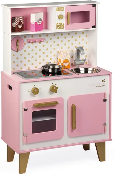 Bucatarie din lemn Janod - Candy Chic, roz