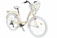 Bicicleta dama Davi Ella 26", 7 viteze, 155-180 cm, Maro cafeniu/Alb