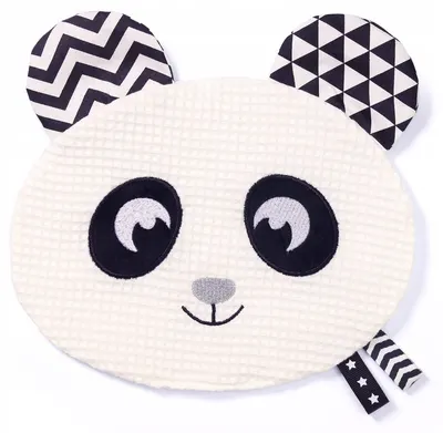 Jucărie bebeluși zgomotoasă pentru îmbrățișat Babyono - Happy Panda, 20.5 cm