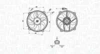 Ventilator radiator Dreapta Stanga (cu carcasa) potrivit PEUGEOT 3008, 307, 308, 308 I, 5008, PARTNER TEPEE, PARTNER MINIVAN, RCZ 1.4-2.0D 08.00-