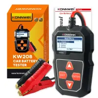 Tester Baterie Alternator Auto KONNWEI KW208, 12V, Test Incarcare, Pornire, Cranking, AGM, GEL, LiFePO4, afisaj LCD