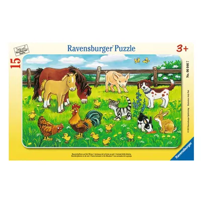 Puzzle - Animale pe pajiste, 15 piese