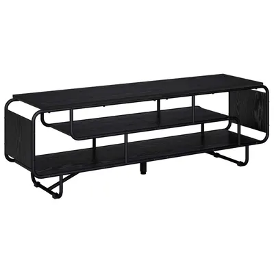 vidaXL Support TV 140 x 36 x 45 cm Stejar Negru Lemn prelucrat