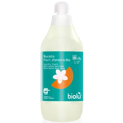 Detergent lichid pentru rufe albe si colorate cu portocale ecologic 1l Biolu
