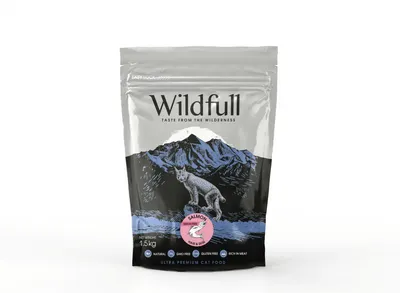 Wildfull Cat Hair & Skin - Hrana uscata ultra-premium - Somon, Pachet 2 X 1.5 kg