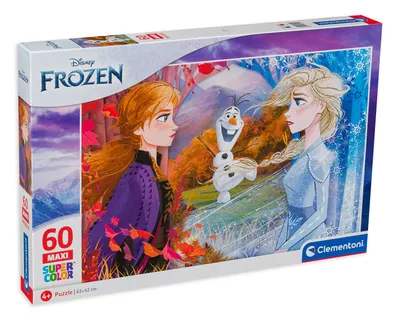 Puzzle Clementoni din 60 de maxi piese - Frozen 2, Forta surorilor