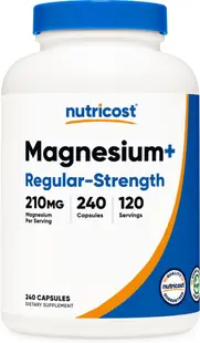 Magnesium+ Regular Strength, 240 capsule , Nutricost