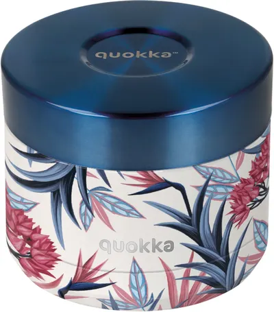 Borcan termos pentru alimente Quokka Whim - Blue Garden, 360 ml