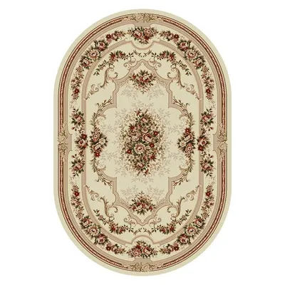 Covor Oval, 120 x 170 cm, Crem, Lotos Clasic 574-100
