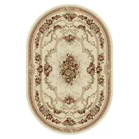 Covor Oval, 120 x 170 cm, Crem, Lotos Clasic 574-100