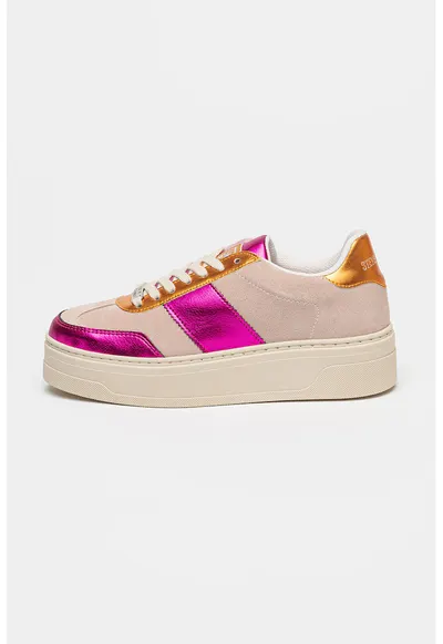 Pantofi sport Moxy low-cut cu platforma - Portocaliu/Fucsia/Roz prafuit