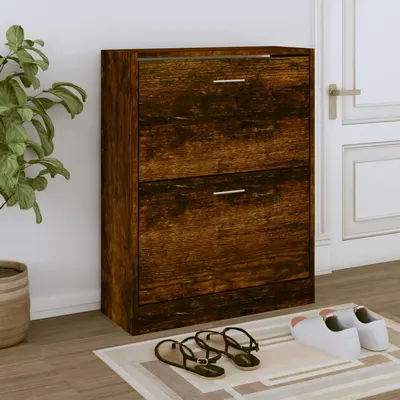 Gossi pantofar, stejar fumuriu, 63x24x81 cm, lemn compozit