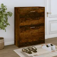 Gossi pantofar, stejar fumuriu, 63x24x81 cm, lemn compozit