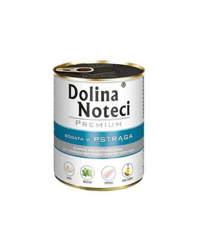 DOLINA NOTECI Premium Mix păstrăv și cod cu broccoli 24x800 g hrană umedă pentru câini