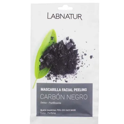 Masca de fata exfolianta cu Carbune negru, 10ml, LabNatur