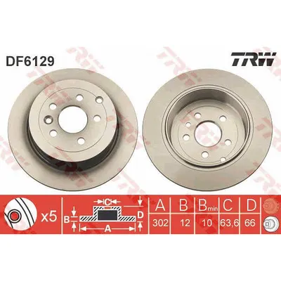Disc frana TRW DF6129